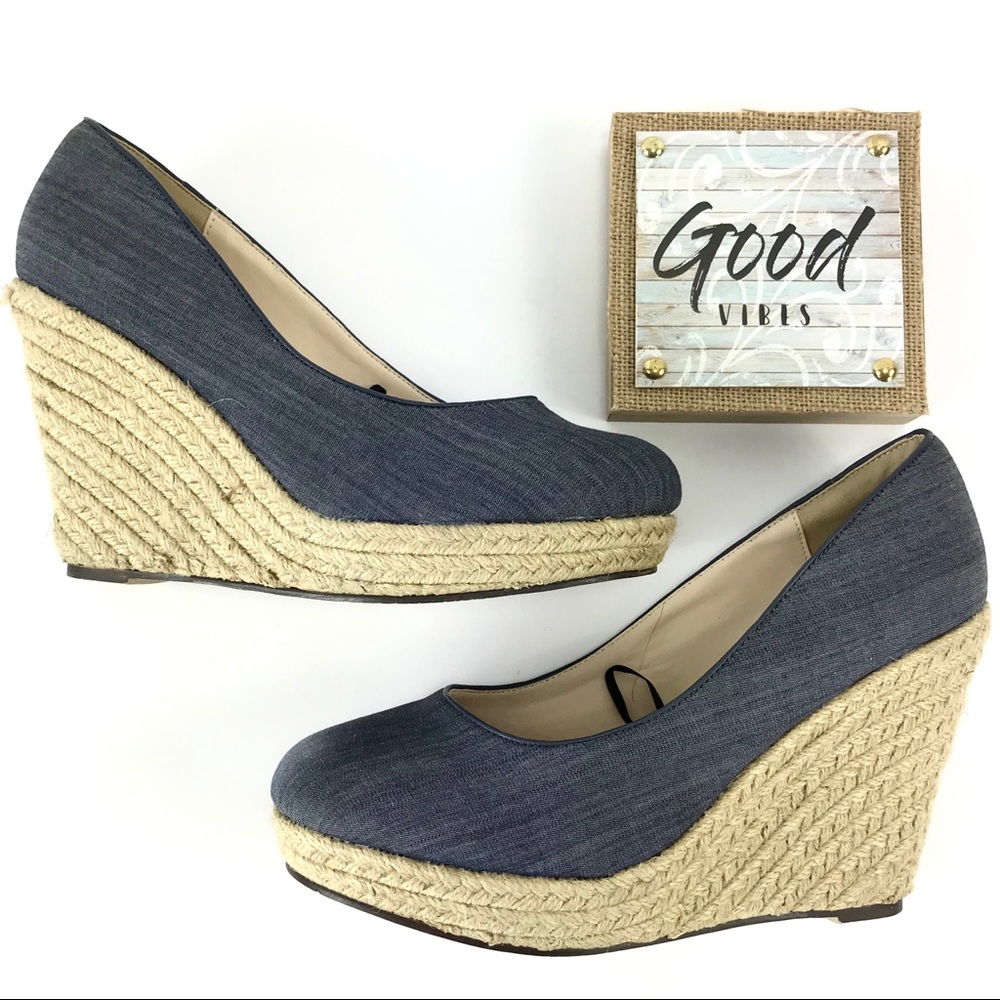 Torrid Chambray Espadrille Wedge